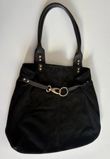 CLARKS  Black Suede Shoulder