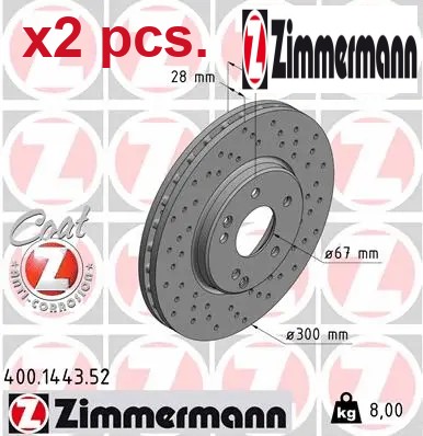 Pcs front brake - x2,