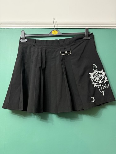 Hell bunny pleated skirt - hell,