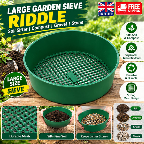 Large garden sieve riddle - garden, for
