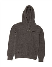 SUPERDRY Mens Loose Fit Hoodie Jumper XS Grey Cotton DU50