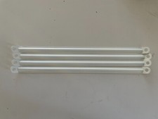 4 x IKEA White STOLMEN Wall Mounting Straps with 2 x Collars NEW Parts
