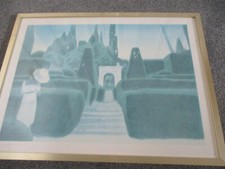 Framed and glazed print 'Steps, Villa La Pietra, Florence'