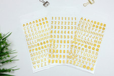 Self Adhesive gold&silver Alphabet Letter&number Stickers Card Making Art&Craft