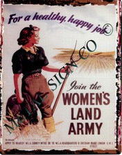 WOMENS LAND ARMY metal wall