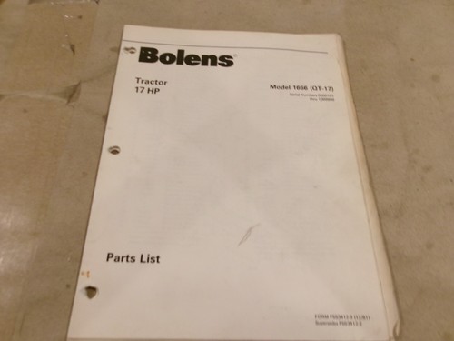 Bolens tractor 17hp - model, 0666