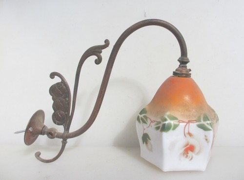 Victorian brass gas wall - gas,