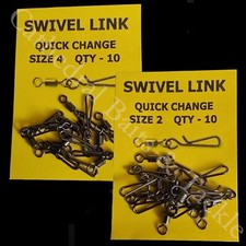 Quick Change Swivels Link Sea Fishing Terminal Tackle Beach Boat Pier Kayak