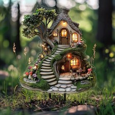 Fairy tree house plant pot - tree,