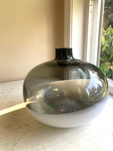 Blown glass modernist olla - blown,