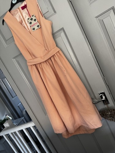 Peach summer dress size8 - peach,