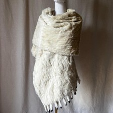 Vintage Rabbit Fur Bridal Wrap