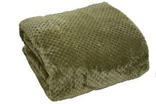 Olive Green Waffle Throw