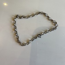 925 Sterling Silver 4mm Round Link Belcher/rolo Bracelet 8-inch Unisex Vintage