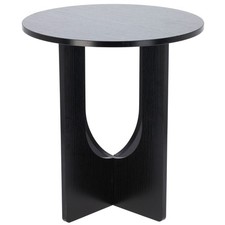 Modern black round - modern, table