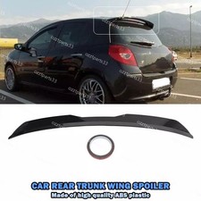 For Renault Clio III Gloss Rear Roof Boot Trunk Spoiler Lip Extension Wing UO