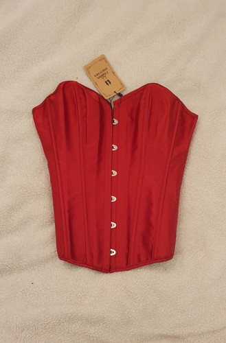 Red corset hook - eye, front