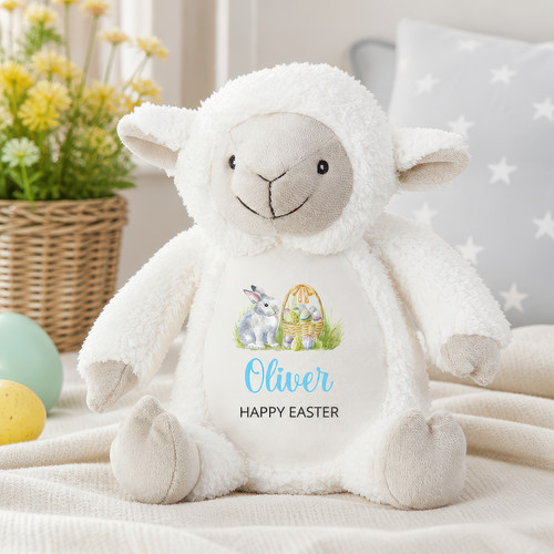 Personalised easter lamb soft - personalised,