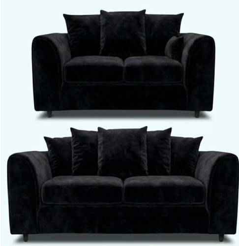 Black plush seater 2 - 3, &