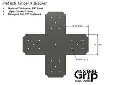 8x8, X Bracket, Timber Truss