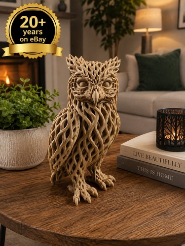 Woodland owl statue - owl, home