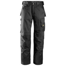 Snickers 3312 Craftsmen Trousers, DuraTwill Black 36" Waist - 32" Leg - Snickers