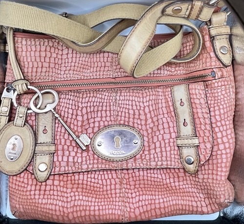 Fossil maddox snakeskin salmon - snakeskin,