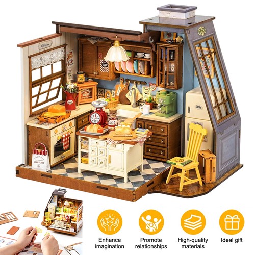 Wooden dollhouse miniature - dollhouse,