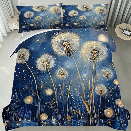 Water moon dandelion duvet - water,