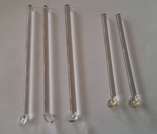 Vintage glass swizzle - vintage, sticks