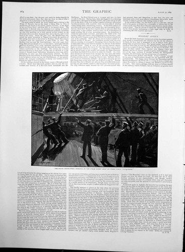 Old antique print hoisting - old,