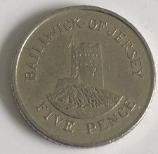 Bailiwick of Jersey Rare 5p Coin Clean Fresh Condition Free Postage Never Used
