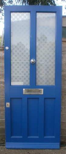 Vintage glazed front door - glazed,