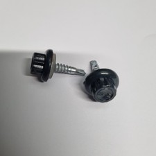 5.5x25 Self Drill CLADDING Screws Anthracite Grey RAL7016 16mm Washer - Box 850