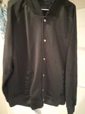 Sean John Jacket Mens 2xl Black Shiny Bomber Track Coat Varsity Urban Y2K 2xl