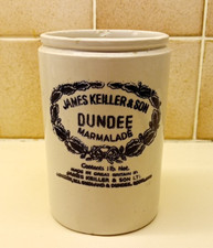 EARLY 1900's JAMES KEILLER & SON, DUNDEE JAM POT/JAR Stoneware Crock style