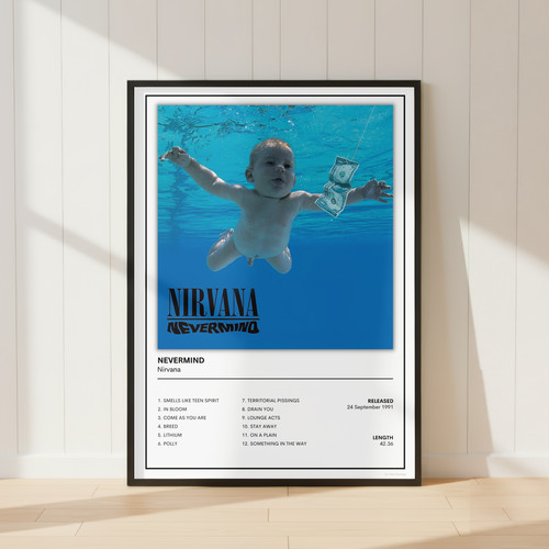 Nirvana nevermind print album - nirvana,