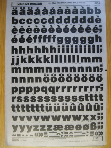 Letraset lower case - letraset,