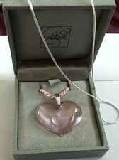 LALIQUE PENDANT DOUBLE HEARTS EXQUISITE  - HALLMARKED SILVER CHAIN -  NEW BOXED