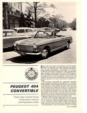 1965 PEUGEOT 404 CONVERTIBLE ~