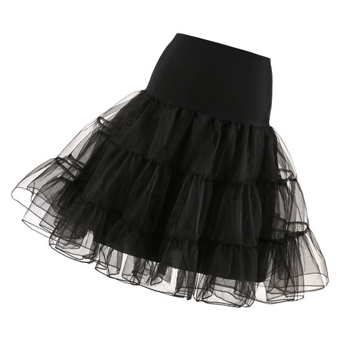 Black women hoopless petticoat - black,