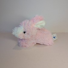 HugFun Plush Bunny Rabbit Cuddly Toy Teddy Pink 6" Cute Soft Stuffed Animal VGC 
