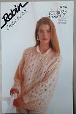 Original Robin Chunky Ladies Sweater 30"-38" Knitting Pattern 14296
