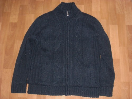 Mens blue chunky - mens, knit