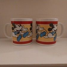 2 Kilncraft Staffordshire England Retro Mickey Mouse Football Mug
