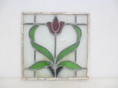 Antique stained glass window - stained,