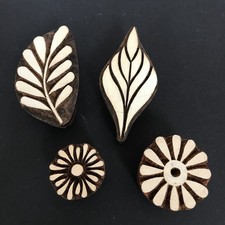 Leaves & Flowers Wooden Fabric