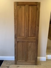 Victorian Style 4 Panel Solid Clear Pine Internal Door stained