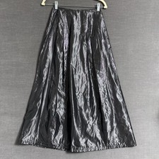 Vintage McClintock Gunne Sax Skirt 3 Silver Glitter Maxi Taffeta Formal Evening