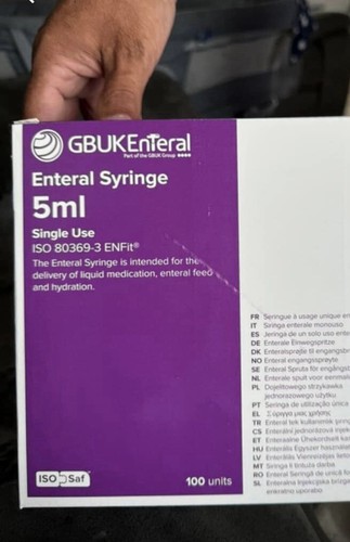 Enfit 5ml enteral syringes - 5ml,